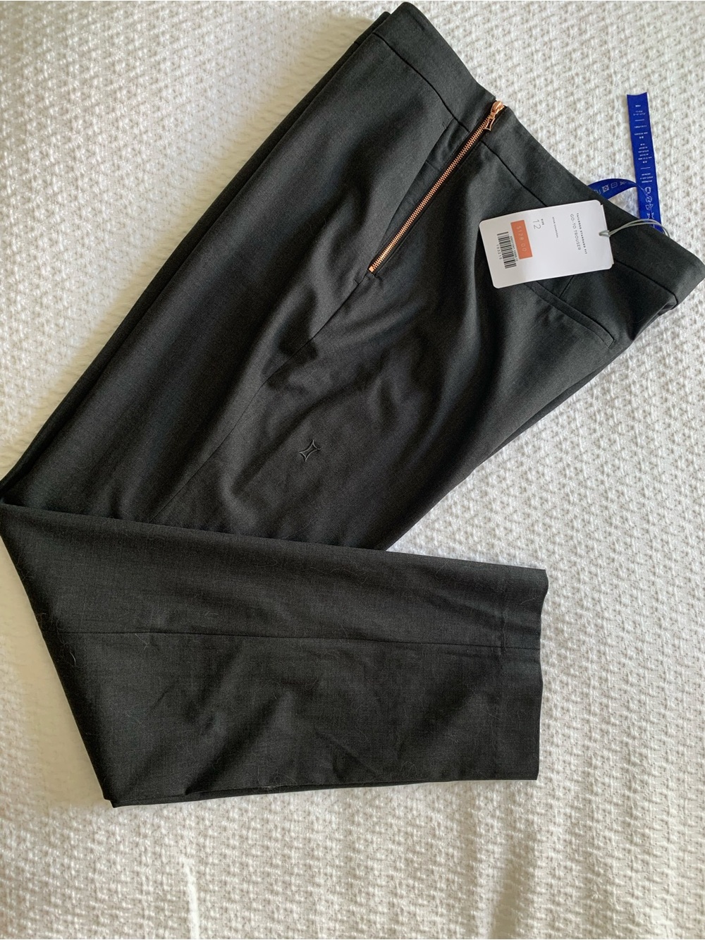 Wool/Silk/Cashmere Charcoal Grey Trouser